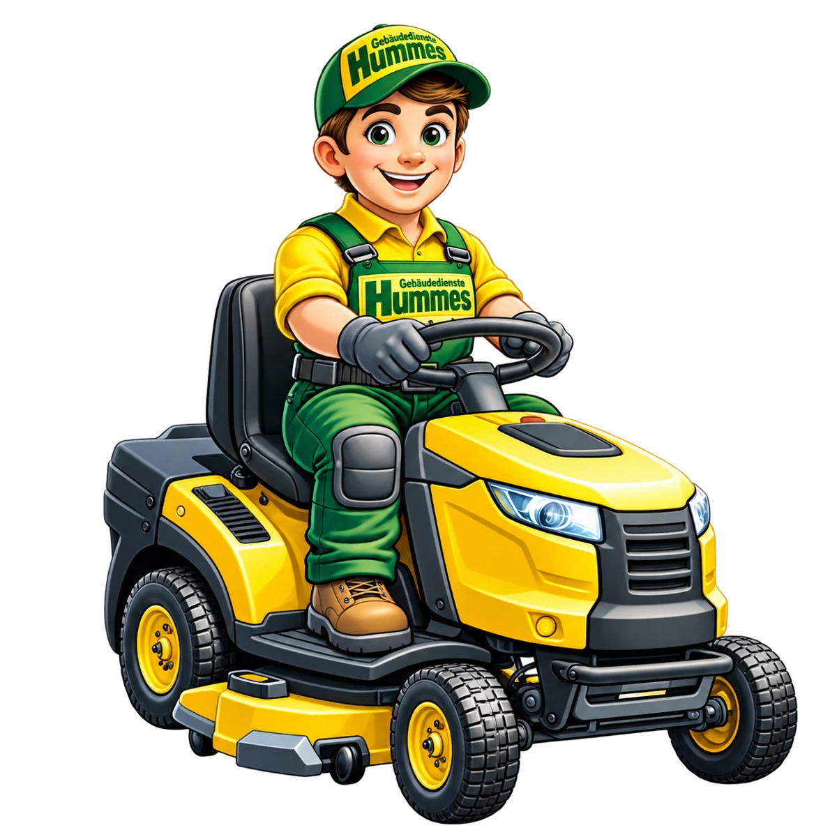 Hummes-Markenfigur: Grünflächenpflege / Gartenpflege